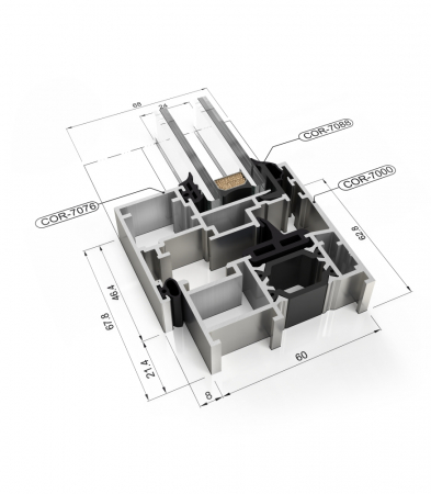 Sistem Cortizo Cor 60 Foaie Ascunsa cu BT [2]