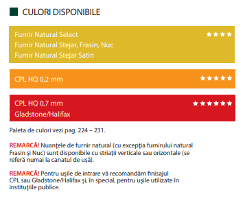 culori usa izolatie fonica 42 db