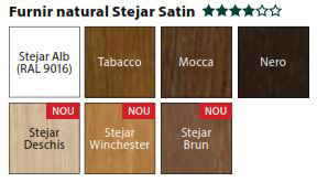 culori furnir natural stejar satin