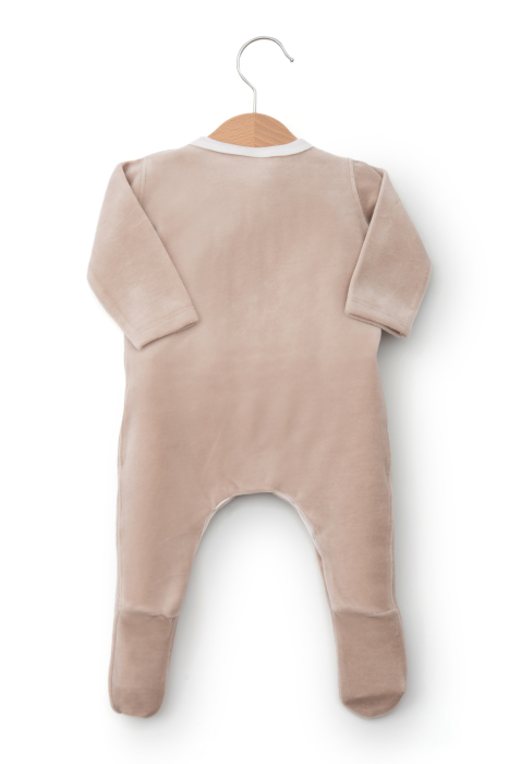 Set cadou alint de catifea bej-alb [2]