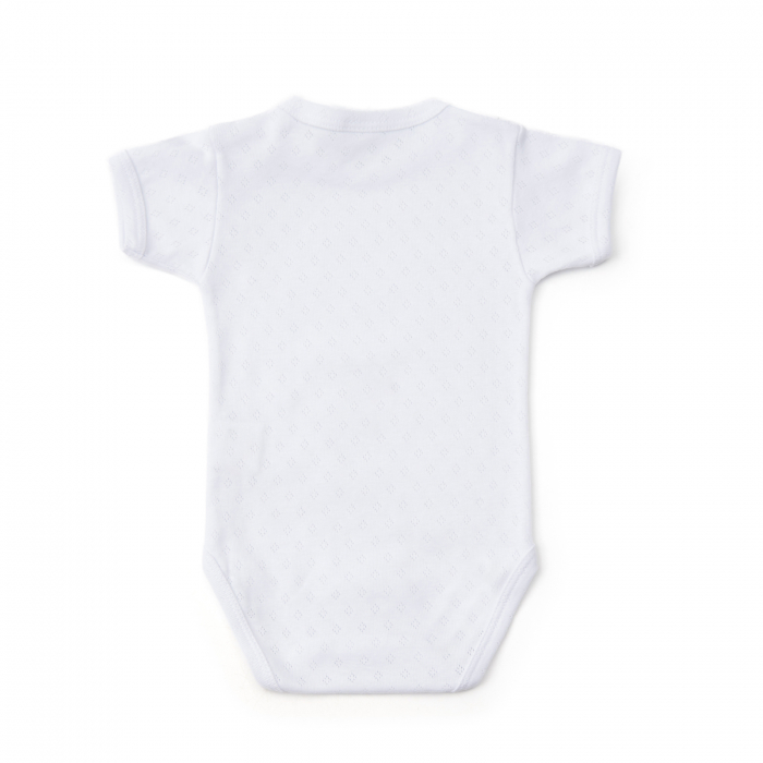 Body bebe maneca scurta, din bumbac moale pointelle [2]