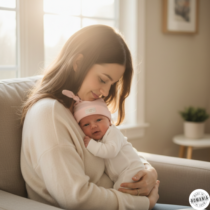 căciuliță-din-bumbac-cu-urechiușe-jucăușe-roz [2]