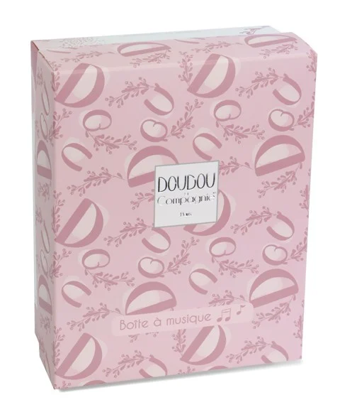 Iepuraș Muzical roz Doudou® 20cm | Tesoro Bebe [4]