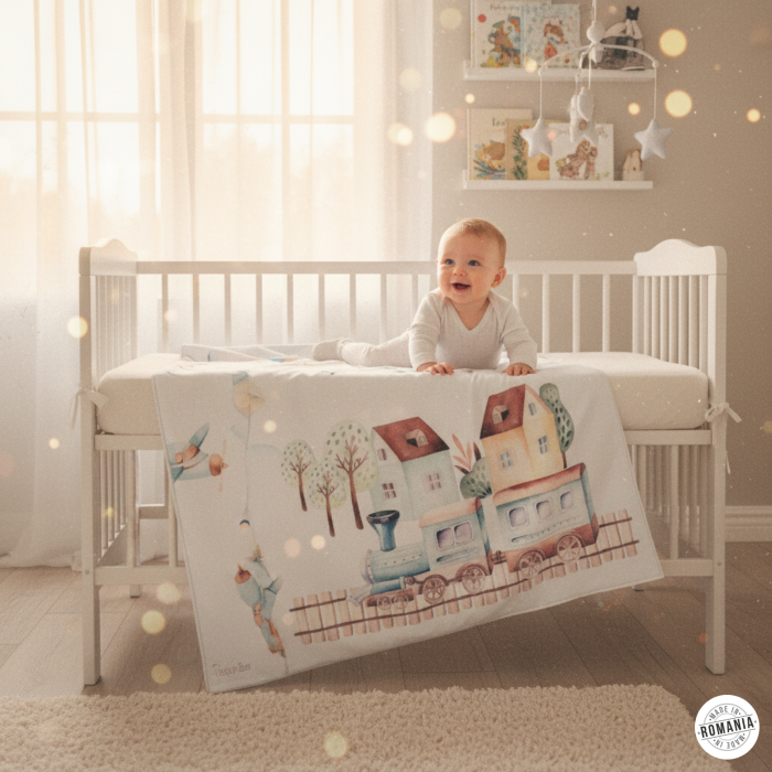 Paturica din bumbac, trenulet 70x100 cm [1]