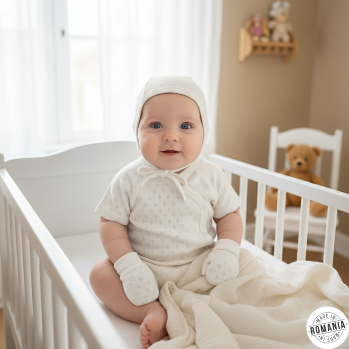 Set 3 piese nou-nascut: body, caciulita si manusi anti-zgarieturi [1]