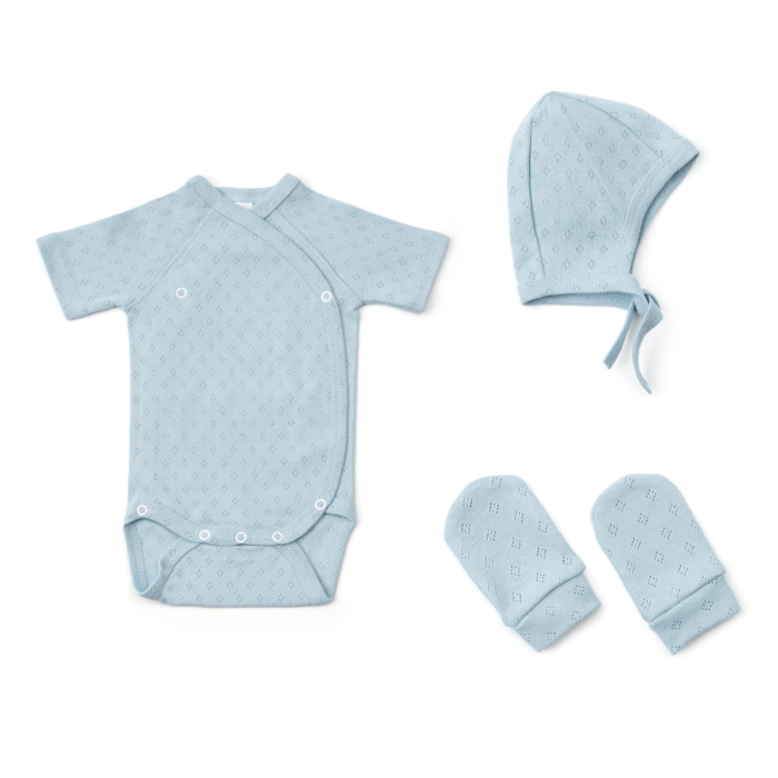 Set 3 piese nou-nascut: body, caciulita si manusi anti-zgarieturi [1]