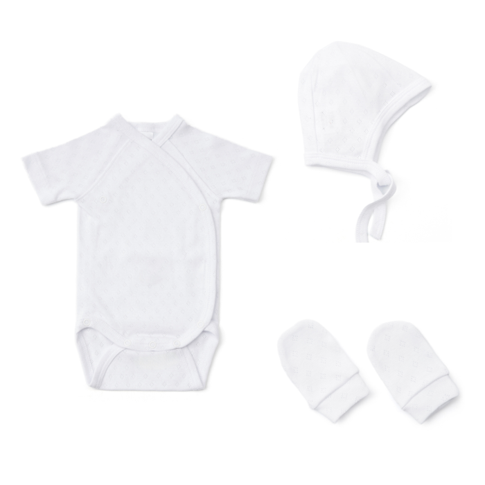 Set 3 piese nou-nascut: body, caciulita si manusi anti-zgarieturi [1]