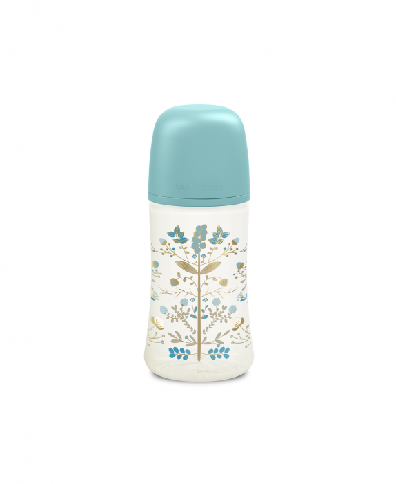 set-biberon-270ml-suzetă-0-6m-clemă-albastru-gold-premium [2]
