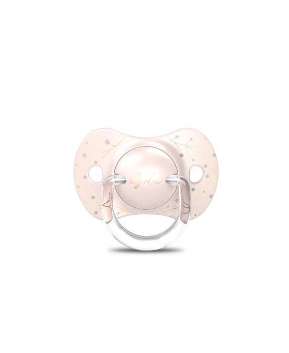 SET BIBERON 270ML + SUZETĂ 0-6M + CLEMĂ ROZ GOLD PREMIUM [3]