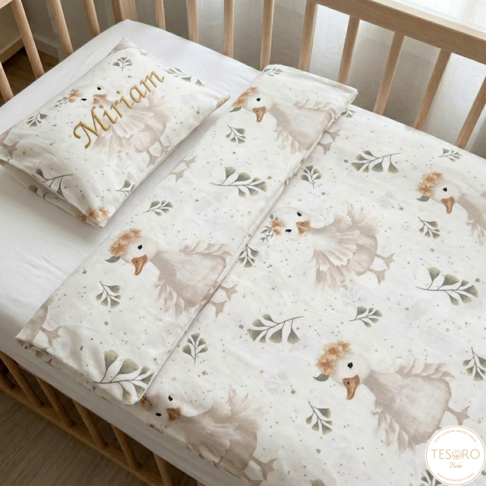 Set lenjerie pătuț Rățuște - Bumbac OEKO-TEX | Tesoro Bebe [3]