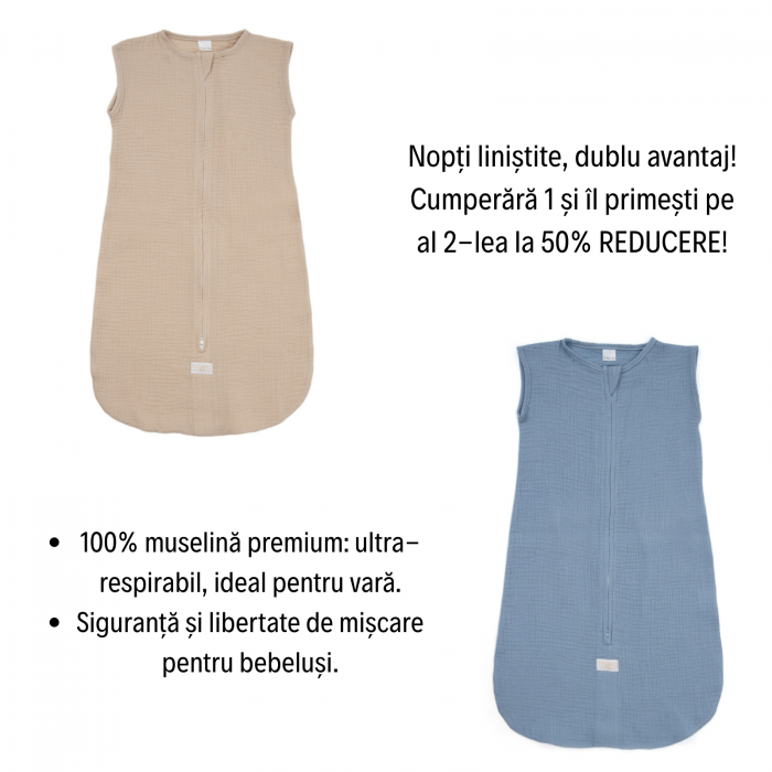 Set saci de dormit bebe din muselină 1+1 (al 2-lea la 50% Reducere)! [1]