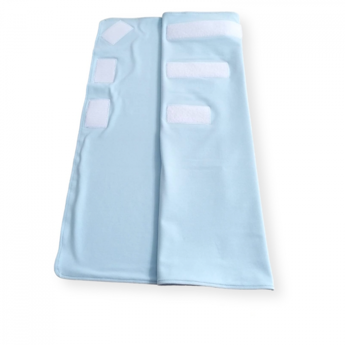 Sistem de infasare paturica+caciulita baby blue [3]
