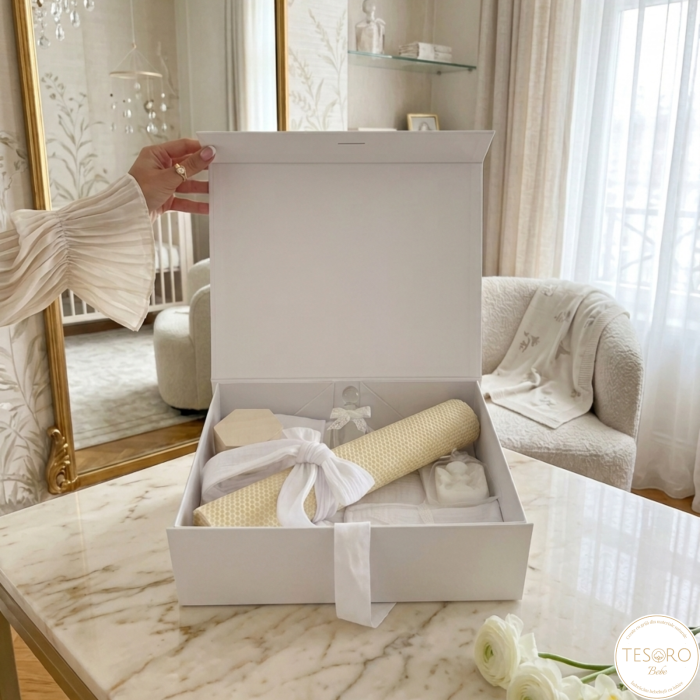 Trusou Botez Premium din Muselină - Set Complet Tesoro Bebe [2]