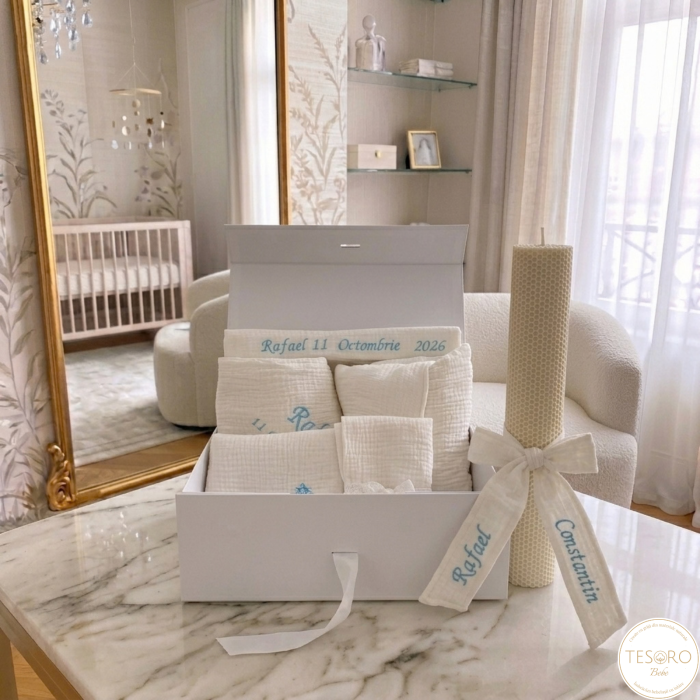 Trusou Botez Premium din Muselină - Set Complet Tesoro Bebe [3]