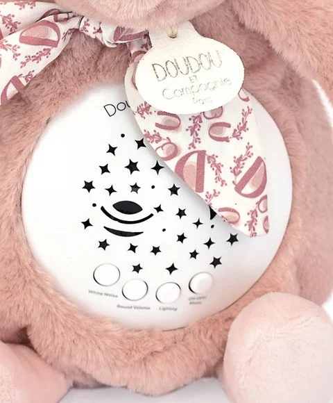 Veioză Muzicală Interactivă Iepuraș Pufos, 19 cm, 10 Melodii și Sunete Albe [2]