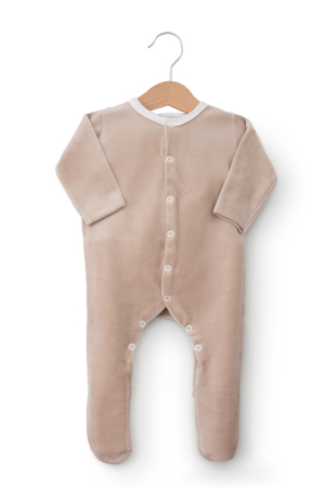 Set cadou alint de catifea bej-alb [2]