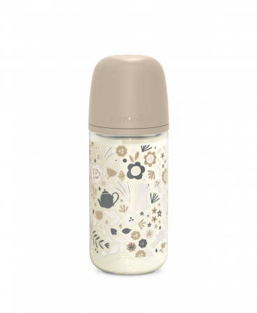BIBERON DE STICLĂ 240ML SXPRO DEBIT MEDIU LIBERTY BEIGE, WONDERLAND SUAVINEX [0]