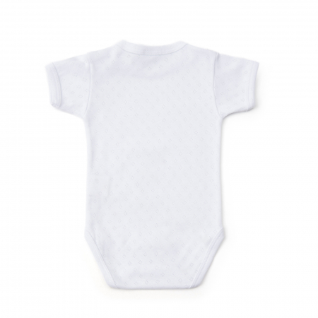 Body bebe maneca scurta, din bumbac moale pointelle [1]