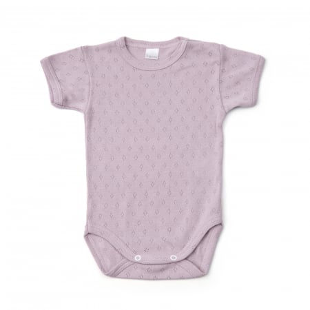 Body - Body bebe maneca scurta, din bumbac moale pointelle