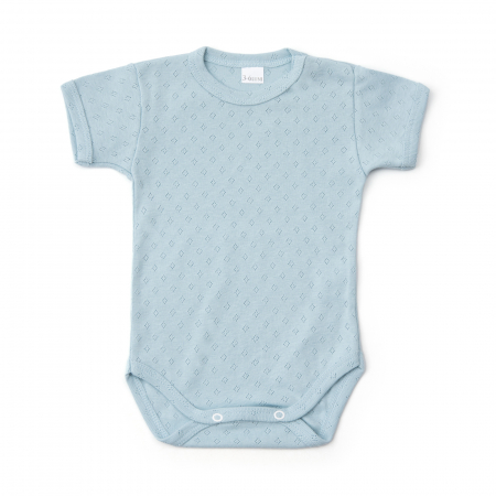 Body - Body bebe maneca scurta, din bumbac moale pointelle