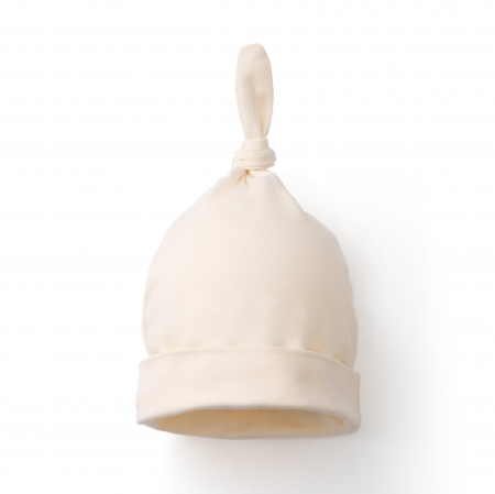 Caciulite - Caciulita nou-nascut cu nod – bumbac fin ivory