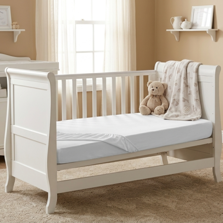 Lenjerii - Cearceaf cu elastic Tesoro Bebe – Somn liniștit în bumbac 100% certificat 60x120cm