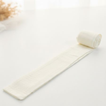 Fașă din Muselină Premium Tesoro Bebe, 100x4 cm, Ivory