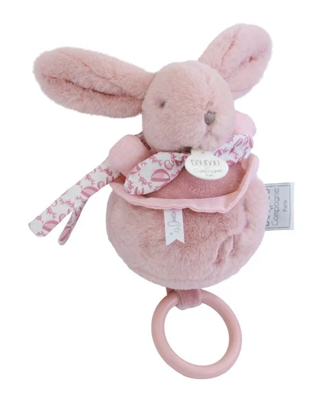 Camera Bebelușului - Iepuraș Muzical roz Doudou® 20cm | Tesoro Bebe