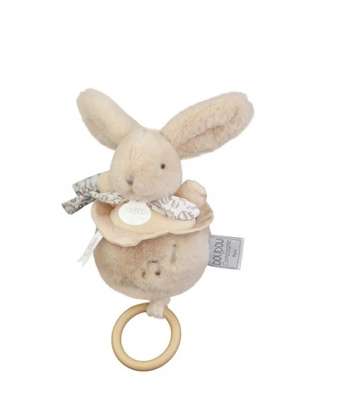 Jucării - Iepuraș Muzical bej Doudou® 20cm | Tesoro Bebe