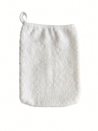 Prosoape și Halate - Mănușă Baie Bebeluși, Frotir Alb Premium, 16x22 cm | Tesoro Bebe