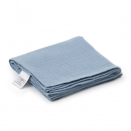 Museline - Muselina din bumbac blue 70x70cm