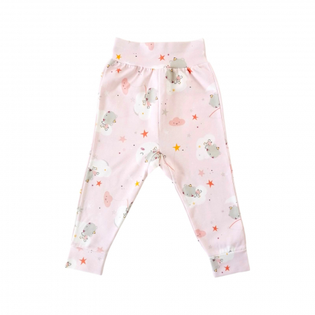 Pantaloni - pantaloni-bebelusi-cu-mansete-si-talie-elastica-lata-jerse-de-bumbac-premium