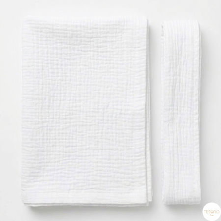 Botez - Set pânză de mir și fașă din muselină premium