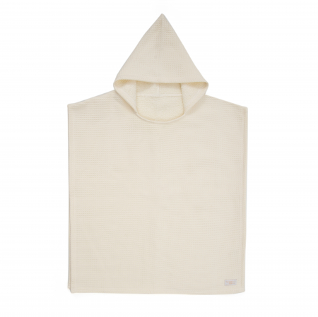 Prosoape si Halate - Poncho plaja bebe waffle | 0-3 ani ecru