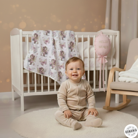 Salopeta din catifea, cu botosei si capse