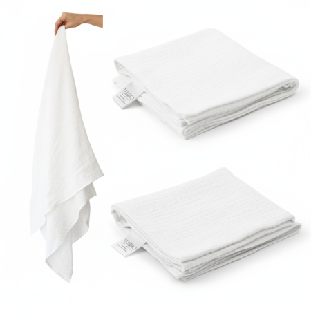 Museline - Set 3 scutece muselina premium alb