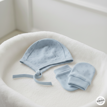 Set caciulita si manusi nou-nascut