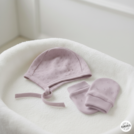 Set caciulita si manusi nou-nascut