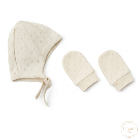 Căciulițe - Set caciulita si manusi nou-nascut
