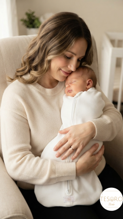 Sisteme de înfășat și saci de dormit - Sistem de înfășurare nou-născut săculeț Tesoro Bebe, Alb, 0-3 luni, 1 TOG