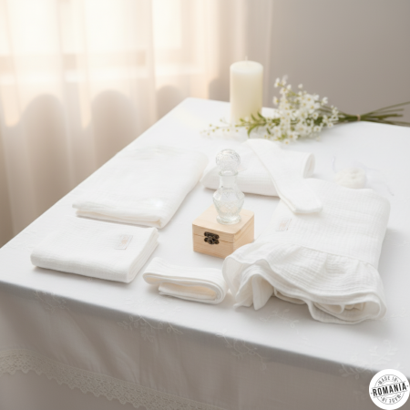 Botez - Trusou botez din muselina premium