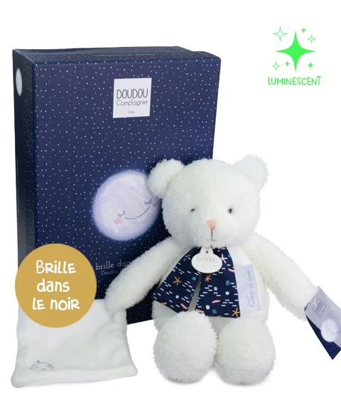 Camera Bebelușului - Ursulet Doudou® Clair de Lune 30cm – Pluș Premium de Lux | Tesoro Bebe