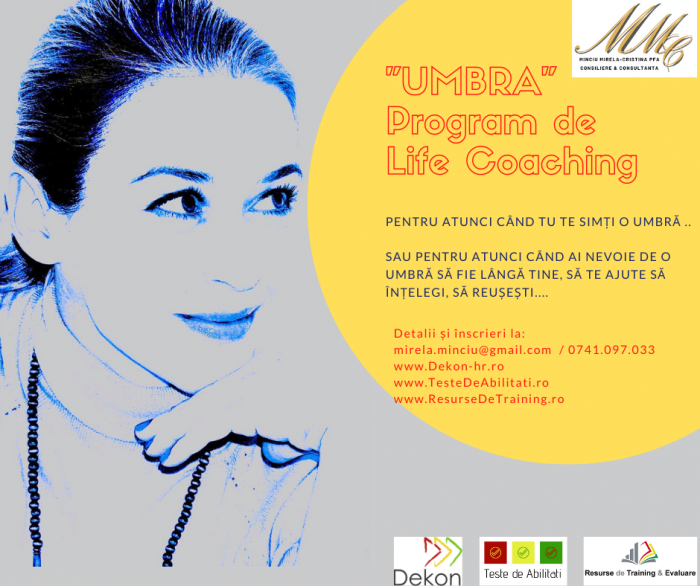 Umbra - Coaching si Antrenamente de dezvoltare Cariere De Elita, antrenamente si pregatire pentru Avansare si Admitere in organizatii de Elita civile, militare, diplomatice, de intelligence din Romania, Europa, NATO, ONU; antrenamente de dezvoltare gandire analitica, de luare decizii cu impact important social, politic, militar, financiar; de crestere rezilienta necesara in atingerea performantei celei mai inalte, pentru a deveni cea mai buna varianta a sa - a fiecaruia, pentru a atinge Excelenta, pentru a fi inclus in Elitele Romaniei, Europei, ale NATO, ale ONU. [4]