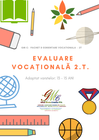 ADOLESCENTI: TESTARE SI CONSILIERE Adolescenti (15 - 18 ani): Evaluare si Consiliere in Scop de Dezvoltare Personala si Scolara - CE LICEU / CE FACULTATE / CE CURSURI I/TI SE POTRVESC? Consiliere in Cariera Pentru Adolescenti si Studenti (evaluare, consiliere, indrumare) - Consilier Mirela Minciu (Gîlcă)