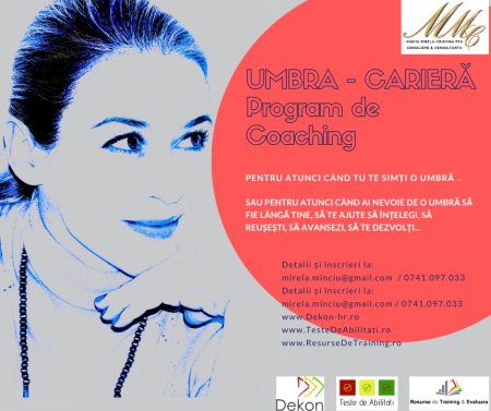 ADOLESCENTI: TESTARE SI CONSILIERE Adolescenti (15 - 18 ani): Evaluare si Consiliere in Scop de Dezvoltare Personala si Scolara - Umbra - Coaching si Antrenamente de dezvoltare Cariere De Elita, antrenamente si pregatire pentru Avansare si Admitere in organizatii de Elita civile, militare, diplomatice, de intelligence din Romania, Europa, NATO, ONU; antrenamente de dezvoltare gandire analitica, de luare decizii cu impact important social, politic, militar, financiar; de crestere rezilienta necesara in atingerea performantei celei mai inalte, pentru a deveni cea mai buna varianta a sa - a fiecaruia, pentru a atinge Excelenta, pentru a fi inclus in Elitele Romaniei, Europei, ale NATO, ale ONU.