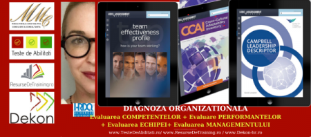 DIAGNOZA ORGANIZATIONALA: EVALUAREA COMPETENTELOR & PERFORMANTELOR & EVALUAREA MANAGEMENTULUI & EVALUARE CULTURA ORGANIZATIONALA & EVALUARE 360 GRADE (Evaluator licentiat: Mirela Minciu (Gîlcă) [5]