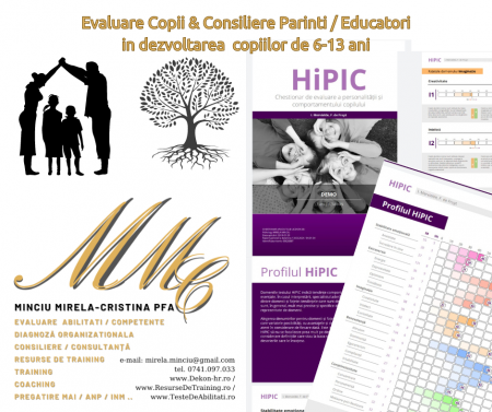 COPII: TESTARE, EVALUARE SI CONSILIERE Copii (6-14 ani): Evaluare si Consiliere in Dezvoltare Personala si Scolara - Evaluare Copii (6-13 ani) & Consiliere Parinti in scop de identificare strategii educationale in scop de crestere a rezilientei emotionale, fizice, intelectuale
