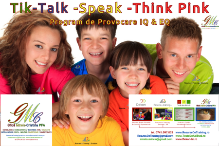 ADOLESCENTI: TESTARE SI CONSILIERE Adolescenti (15 - 18 ani): Evaluare si Consiliere in Scop de Dezvoltare Personala si Scolara - Tik-Tack-Speak -Think Pink: Sesiuni Scurte de Provocat si Antrenat Inteligenta, Personalitatea, Tot  ce e ESENTIAL IN VIATA