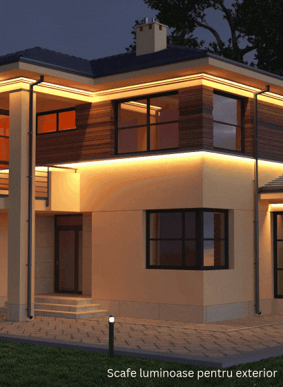 Scafe luminoase pentru exterior