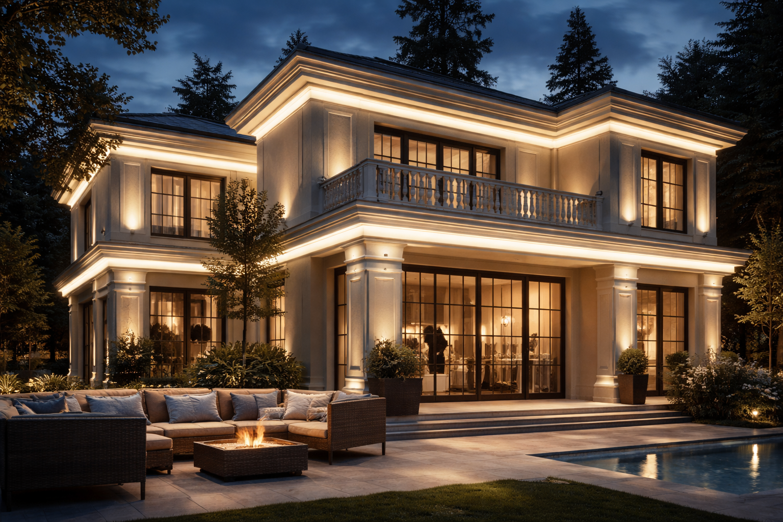 Iluminat arhitectural exterior cu profile LED – ghid complet pentru fațade spectaculoase